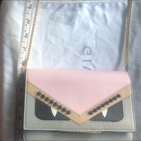 Authentic Fendi Wallet On Chain Monster Pink - Picture 17 of 17